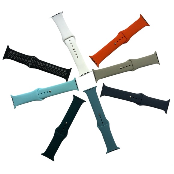 8 Silicone Sport Band Bundle Apple Watch 44/45 M/L NEW - Picture 6 of 10